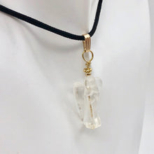 Load image into Gallery viewer, On the Wings of Angels Quartz 14K Gold Filled 1.5" Long Pendant 509284QZG - PremiumBead Alternate Image 2
