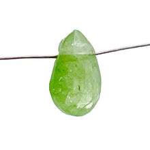 Load image into Gallery viewer, Garnet Grossular Flat Faceted Briolette Pendant Bead| 9x6x3mm (1.3ct) |Green | 1