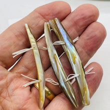 Load image into Gallery viewer, 20 Bronze Mussel Shell Double Drill Plank Beads 008096