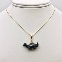 Load image into Gallery viewer, Hematite Diplodocus Dinosaur with 14K Gold-Filled Pendant 509259HMG - PremiumBead Alternate Image 11