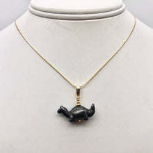 Load image into Gallery viewer, Hematite Diplodocus Dinosaur with 14K Gold-Filled Pendant 509259HMG - PremiumBead Alternate Image 11