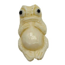 Load image into Gallery viewer, Frog Meditating Pendant Bead | 28x15x8mm | White | 1 Bead |