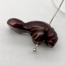 Load image into Gallery viewer, Adorable Breciated Jasper Manatee Figurine Worry-stone | 25x13x10mm | Red Brown - PremiumBead Alternate Image 8