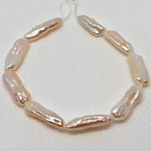Load image into Gallery viewer, 8 Natural Peachy Pink Biwa Stick FW Pearls #4450 - PremiumBead Primary Image 1