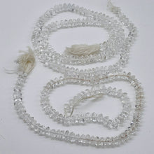 Load image into Gallery viewer, Quartz Polished Roundel Bead 12" Strand | 5x3 to 5x2mm | Clear | 105 Beads |