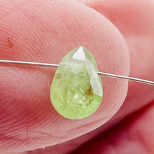 Load image into Gallery viewer, Garnet Grossular Flat Faceted Briolette Pendant Bead| 9x6x3mm (1.3ct) |Green | 1