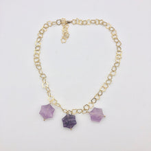 Load image into Gallery viewer, Natural Fluorite &amp; 22K Vermeil Star 18 inch Necklace 209245Fl - PremiumBead Alternate Image 7
