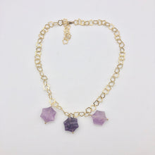 Load image into Gallery viewer, Natural Fluorite & 22K Vermeil Star 18 inch Necklace 209245Fl - PremiumBead Alternate Image 7