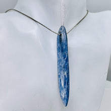 Load image into Gallery viewer, Kyanite 9.9g Spear Pendant Bead | 81x13x4mm | Blue Silver | 1 Bead |