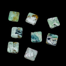 Load image into Gallery viewer, 4 Beads of Mojito Mint Green Turquoise Square Coin Beads 7412D