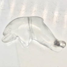 Load image into Gallery viewer, Jumping 2 Carved Natural Quartz Crystal Dolphin Beads | 25x11x8mm | Clear - PremiumBead Alternate Image 7