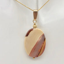 Load image into Gallery viewer, Sherbet Mookaite 30x20mm Oval 14k Gold Filled Pendant, 2 inches 506765A - PremiumBead Alternate Image 2