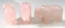 Load image into Gallery viewer, 2 Wild Hand Carved Rose Quartz Elephant Beads | 22x15x9mm | Pink