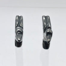 Load image into Gallery viewer, Lovely 2 Hand Carved Hematite Dove Bird Beads | 25x18x5.5mm | Graphite - PremiumBead Alternate Image 9