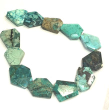 Load image into Gallery viewer, Designer Natural 29 to 26mm! Chrysocolla Pendant Bead Strand 110136C - PremiumBead Primary Image 1