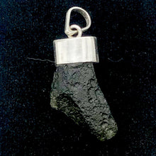 Load image into Gallery viewer, Blue Green Moldavite Sterling Silver Pendant 30x15x6mm | 1 5/8" long