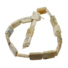 Load image into Gallery viewer, 4 Beads of African Opal Flat Rectangle Beads 003273