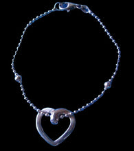 Load image into Gallery viewer, Love! Floating Heart Sterling Silver 7&quot; Bracelet (5 Grams) 10064A
