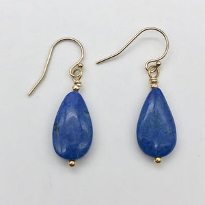 Lapis Lazuli and 14Kgf Earrings, 18x10mm Lapis, 1 5/8" Long 310825B - PremiumBead Alternate Image 9