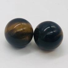 Load image into Gallery viewer, Tigereye Round | 20mm | Bronze/Black | 2 Spheres |