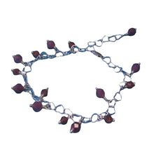 Load image into Gallery viewer, Love! Purple Sapphire & Hearts Silver Bracelet 406622