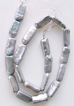 Load image into Gallery viewer, Glamour Platinum 18x9mm Rectangle Coin FW Pearl Strand 109935 - PremiumBead Primary Image 1