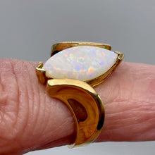 Load image into Gallery viewer, Opal Marquise Cut 10K Gold Ring | 5.5 | Red Green Fire | 1 Ring |