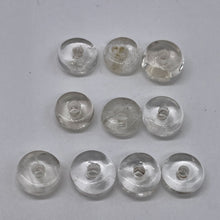 Load image into Gallery viewer, Quartz Crystal Polished Roundel Beads | 11x4mm | Clear | 10 Beads |