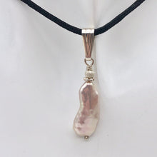 Load image into Gallery viewer, Pink Biwa FW Pearl with Sterling Silver Pendant, 1.5 inches 5082J - PremiumBead Primary Image 1