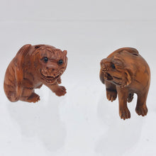 Load image into Gallery viewer, Hand Carved Signed Fierce Tiger Boxwood Netsuke - PremiumBead Alternate Image 10