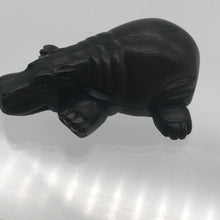Load image into Gallery viewer, Carved Hippo Lovely Dark Teak Ojime/Netsuke Bead - PremiumBead Alternate Image 5