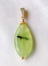 Load image into Gallery viewer, Mint! Green Prehnite Tapered Oval 12Kgf Pendant! 503143B - PremiumBead Primary Image 1
