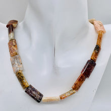 Load image into Gallery viewer, Natural Patterned Peach Chalcedony Bead Strand 109327