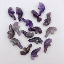 Load image into Gallery viewer, Grace 2 Carved Purple Amethyst Manatee Beads | 21x11x9mm | Purple - PremiumBead Alternate Image 8