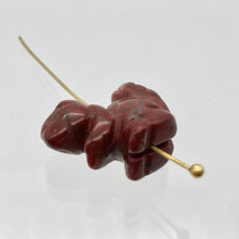 Load image into Gallery viewer, Nuts 2 Hand Carved Animal Brecciated Jasper Squirrel Beads | 22x15x10mm | Red - PremiumBead Alternate Image 10