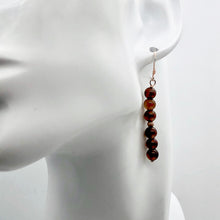 Load image into Gallery viewer, Botswana Agate 14K Rose Gold Filled Earrings | 5.5mm | Purple | 2" Long |