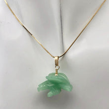 Load image into Gallery viewer, Semi Precious Stone Jewelry Soaring Eagle Pendant Necklace of Aventurine/Gold - PremiumBead Alternate Image 5