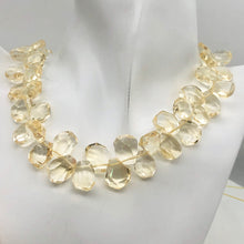 Load image into Gallery viewer, Citrine Faceted Briolette Bead Strand | 12x11 to 16x11x7mm | Golden | 86g |