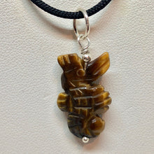 Load image into Gallery viewer, Tiger'S Eye Carved Seahorse W/Silver Pendant - So Cute! 509244TES - PremiumBead Primary Image 1