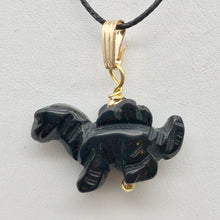 Load image into Gallery viewer, Obsidian Dinosaur Pendant Stegosaurus and 14Kgf Pendant 509258OBG - PremiumBead Alternate Image 3