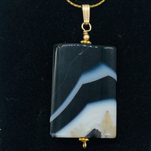 Load image into Gallery viewer, Semi Precious Stone Jewelry Sardonyx Agate Pendant Necklace 14Kgf | 1 3/4" Long|