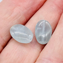 Load image into Gallery viewer, 2 Premium Aquamarine Oval Pendant Beads 008057P