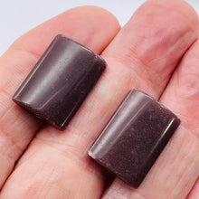 Load image into Gallery viewer, 2 Plum Muscovite 20x15x5mm Rectangle Pendant Bead 8425