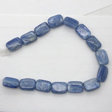 Load image into Gallery viewer, Kyanite Rectangle Chatoyant Bead Half Strand | 14x10x5 | Blue | 15 Beads |