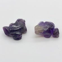 Load image into Gallery viewer, Prosperity 2 Hand Carved Amethyst Frog Beads | 20x18x9.5mm | Purple - PremiumBead Primary Image 1