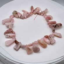 Load image into Gallery viewer, Pink Peruvian Opal 82g Varied Bead Strand | 15" | Pink | 43 Beads |