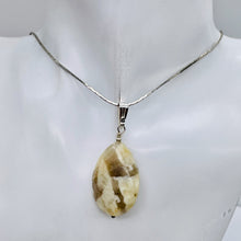 Load image into Gallery viewer, Feldspar Quartz Sterling Silver Oval Pendant | 1 3/4" Long | White Clear | 1 |