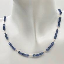 Load image into Gallery viewer, 41cts Genuine Untreated Blue Sapphire & Sterling Silver Necklace 203285 - PremiumBead Alternate Image 10
