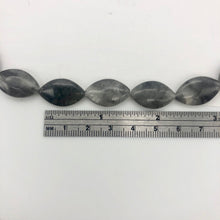 Load image into Gallery viewer, Misty Grey Tourmalated Quartz Bead 8" Strand |20mm | Grey | Flat Oval | 12 Bds| - PremiumBead Alternate Image 3