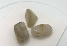 Load and play video in Gallery viewer, incredible! Rutilated Quartz Centerpiece Beads| 30x14x9mm to 18x15x9mm| 3 beads|